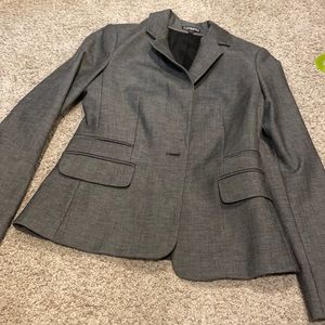 Gray suit jacket